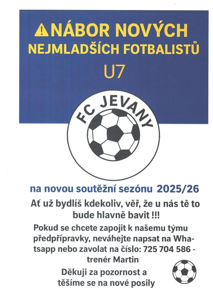 Nábor nejmladších fotbalistů