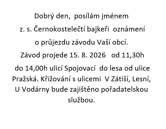 oznámení