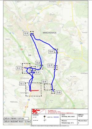 Objízdné trasy mapa